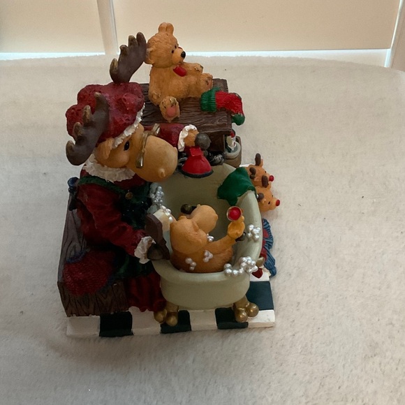 Holiday Time Festive Moose and Bears Decor - Red, Brown, Green - Picture 2 of 6